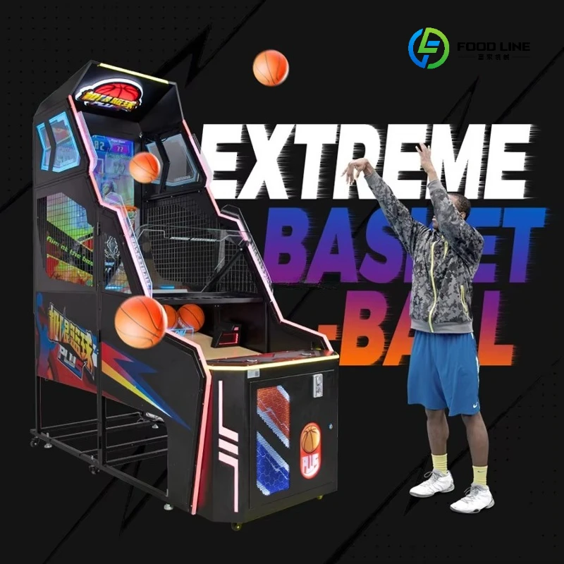Luxury Coin Operated Indoor Crazy Hoop Shooting Commercial Amusement Simulated Basketball Arcade Street Game Machine Customized