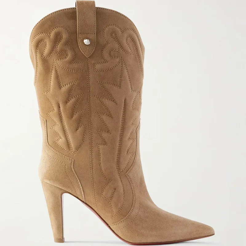 Ruede المرقعة التطريز الأحذية مثير أشار تو كعب رقيقة قبول مخصص الوافدين الجدد أزياء النساء الأحذية الحديثة #2