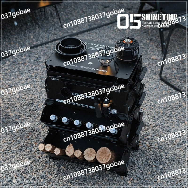 Outdoor multi-functional camping storage box Exquisite large-capacity aluminum box can be stacked