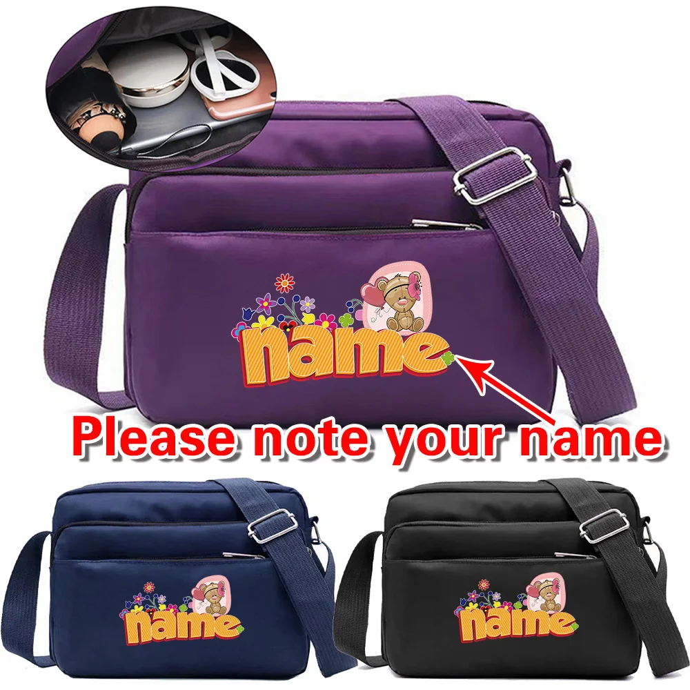 

Customized Name Single Shoulder Crossbody Bag Fashion Design Sense Simple Durable Work Commuting Multifunctional Storage Bags