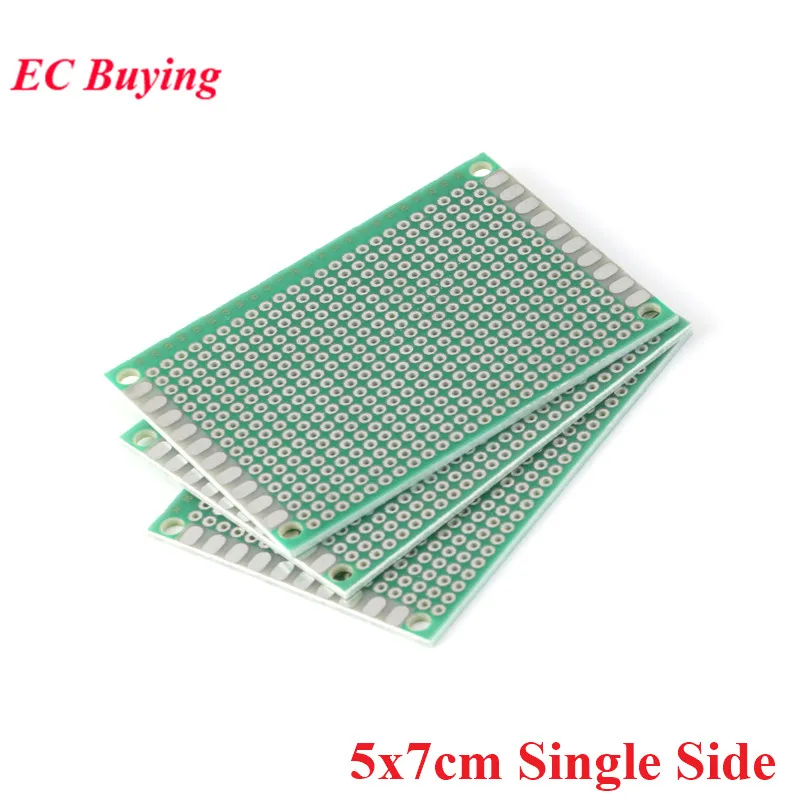 5pcs/lot 5*7 PCB 5x7 5cm 7cm Single Side Prototype Paper Copper PCB diy Universal Printed Circuit Board 5x7cm