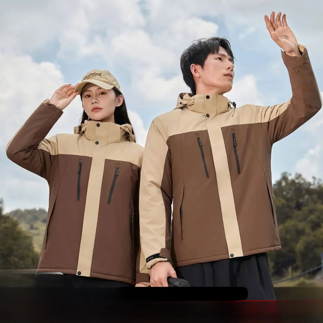 

Всепогодная защита, мужское уличное пальто из хлопкового тюэта, интегрированный дизайн, зимняя теплая верхняя одежда, модный Sle