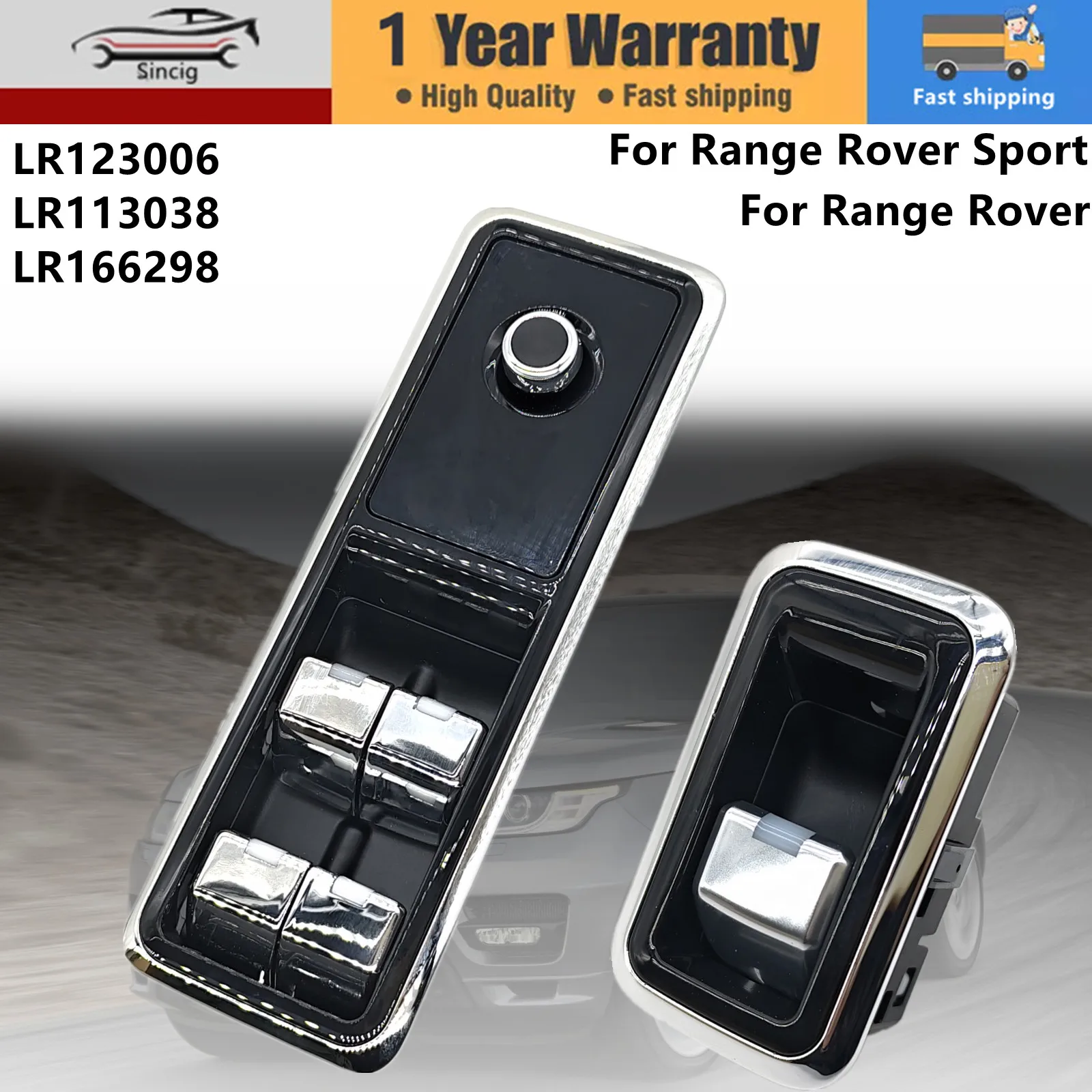 

Power Window Lift Switch Button For Land Rover Range Rover Sport 2018-2022 LR123006 LR113038 LR166298