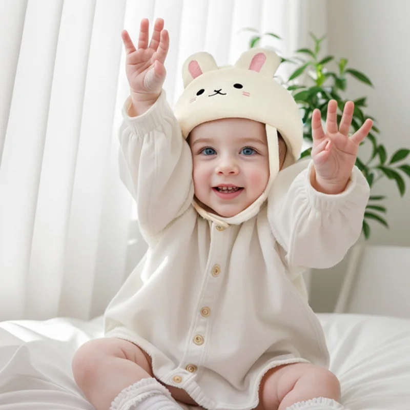 Kleinkind Baby Hut zum Lernen Gehen Kopfschutz atmungsaktive Kinder Schutzhelm Kleinkind Jungen Mädchen Anti-Fall-Kappe verstellbar 0-3y