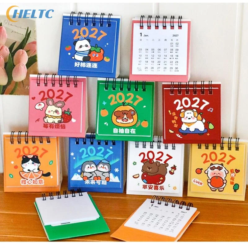 2027 Desk Calendar Mini Portable Travel Calendars Perfect For Home Office School Daily Schedule Planning Home Decor
