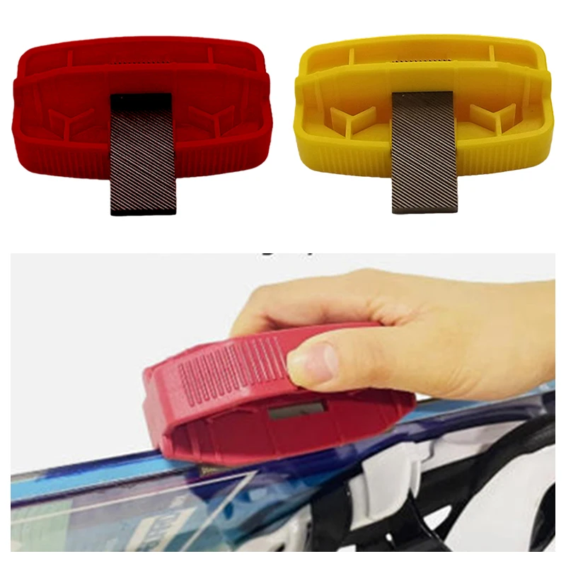 1 قطعة مجموعة ضبط مشطوفة لحافة التزلج على الجليد ومبراة حافة عالمية مع دليل زاوية للتزلج على الجليد والتزلج وحواف لوح التزلج