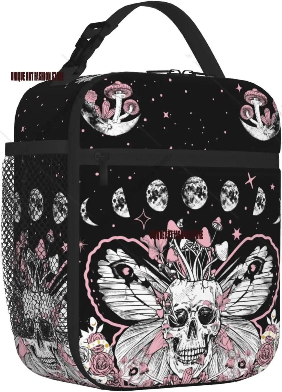 

Hippie Mushroom Skull Leakproof Lunch Bag Large Capacity Lunchbox Insulated Reusable Lunch Tote Bags Cooler Lunch Container