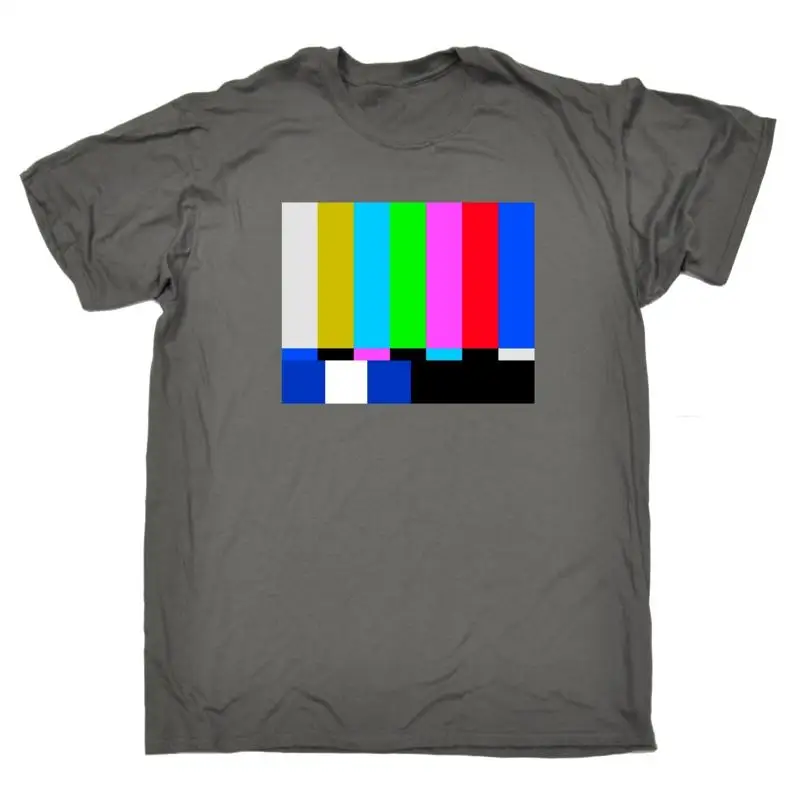 

Tv Colour Test Block T Shirt Retro Vintage Funny Birthday