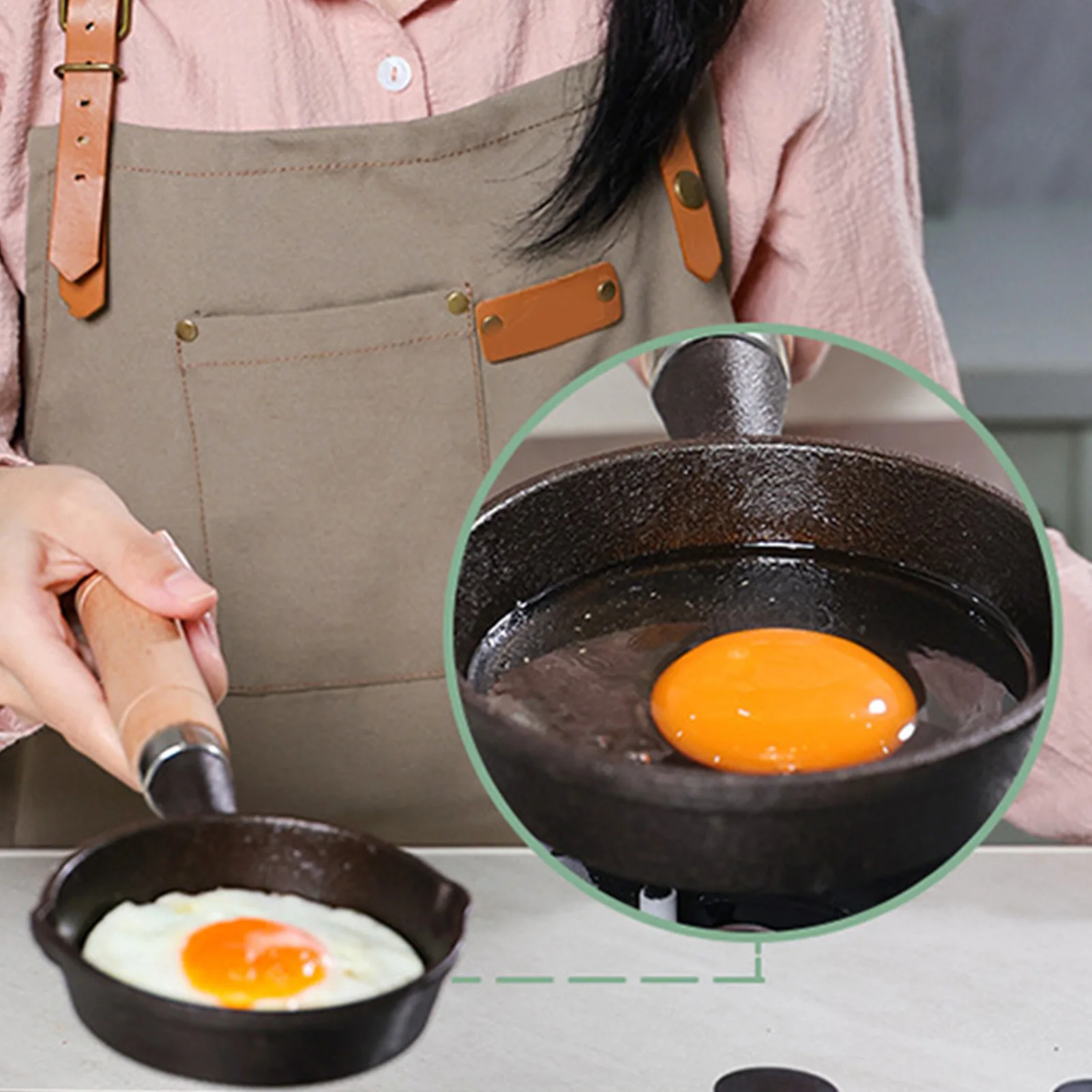 Mini Egg Frying Pan Mini Egg Pan Multifunctional Prevent Stick Even Heating Small Egg Frying Pan for Home Mini Nonstick Egg Pan