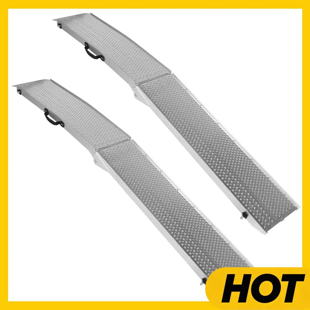 

2Pcs 85inch ATV Loading Ramps with Handle Foldable Truck Loading Ramps for Pickup Trucks Motorcycle Lawn Mower