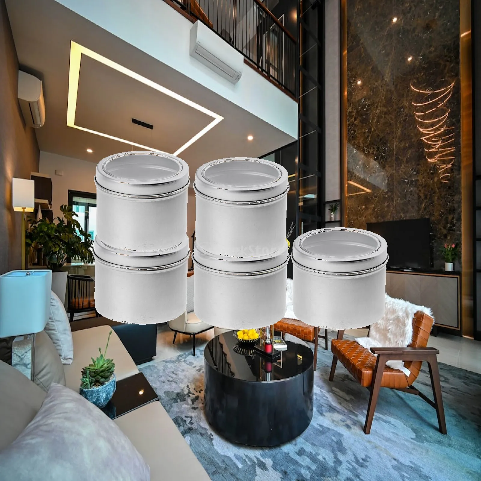 Lip Balm Tins Round Aluminum Tin Jars 100ml Screw Lid Tins Reusable Silver Cosmetic Storage for Travel and Gifts