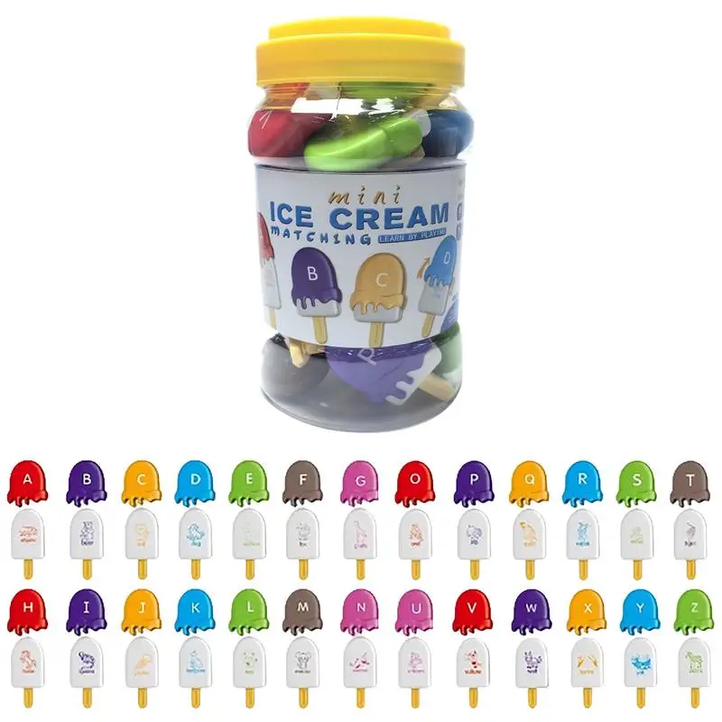 Juguetes de aprendizaje del alfabeto, juego de palos de paleta a juego con letras, actividad de clasificación de colores, juguetes educativos para niños, reconocimiento de palabras