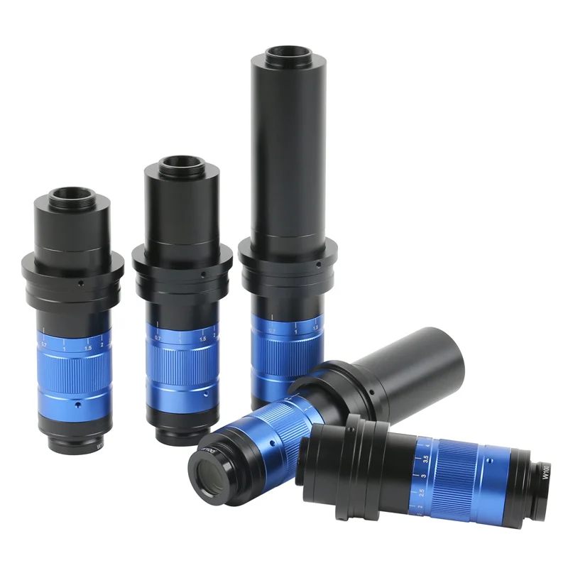 0.7X-5.6X Magnification Zoom Monocular Industry Solder HDMI VGA USB Digital Microscope Camera C Mount Lens Optional Barlow Lens