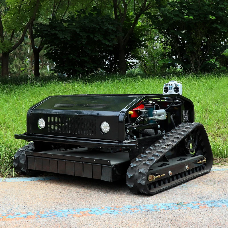 Customized Factory Price Tracked Remote Control Lawn Mower for Golf Courses Farms Gardens Remote Control Mower Robotic Lawn Mowe