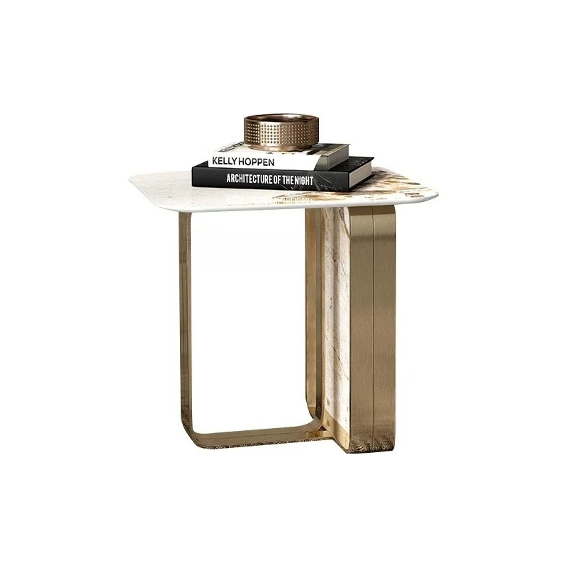 

Italian Light Luxury Stone Plate Retractable TV Cabinet Modern Minimalist Small Apartment Living Room Home Art Combination