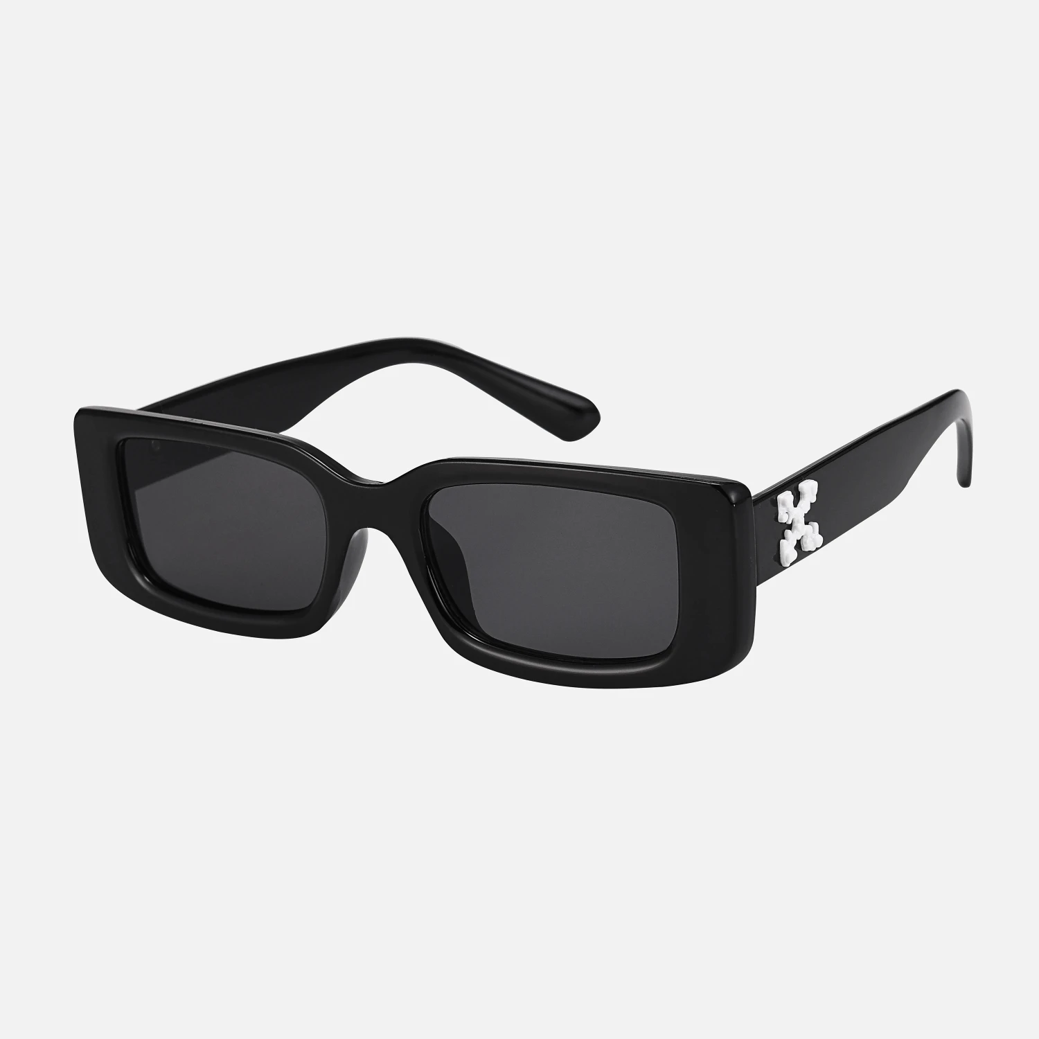 New Cycling Rectangle Sunglasses Women Men Shades Retro Square Black Sun Glasses  Brand Eyeglasses Decoration Eyewear