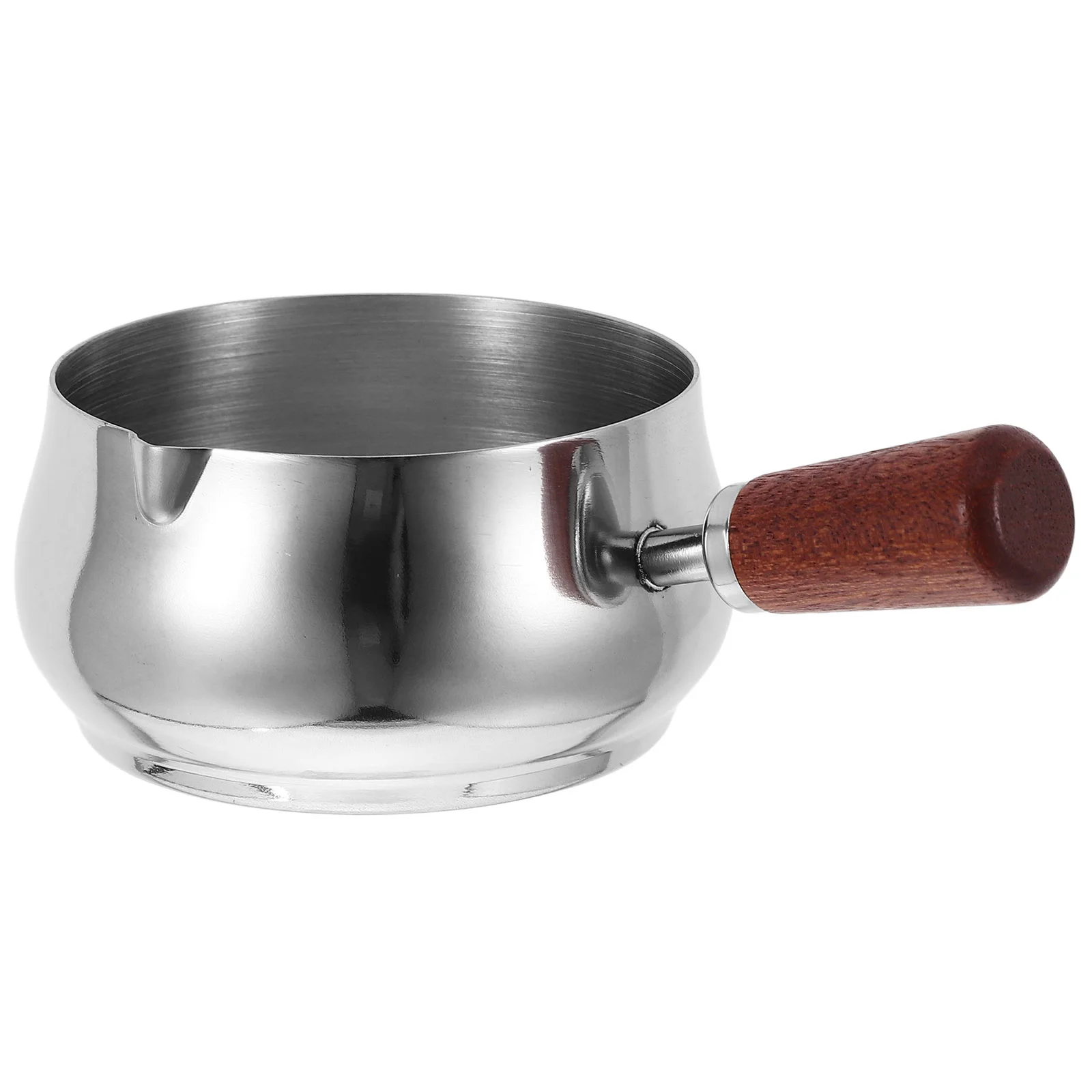 

Sauce Cup Small Stainless Steel Pot Steak Saucepan Mini Wooden Dipping Bowls Japanese