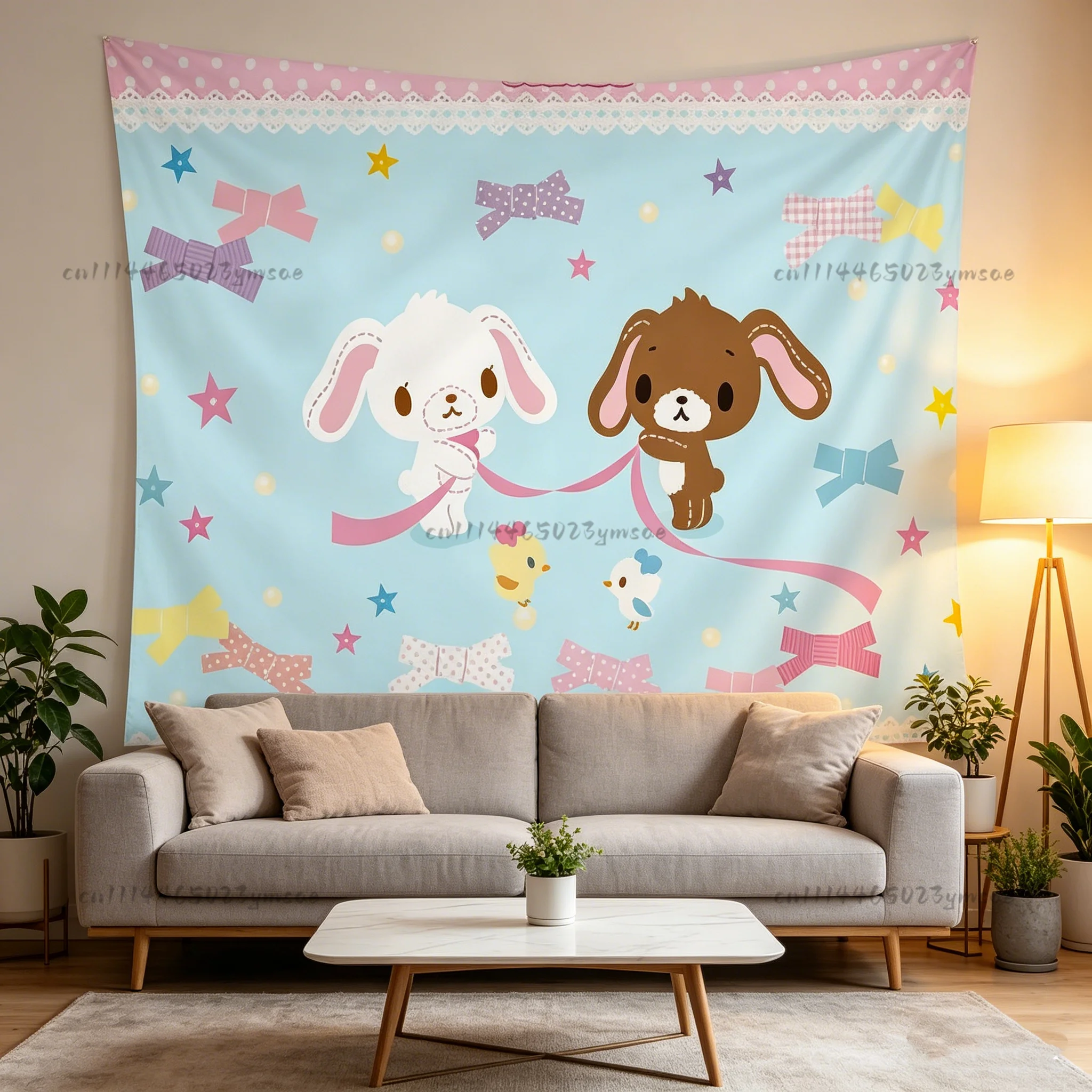 Cartoon-Karussell-Wandteppich, Anime-Wandteppich, ästhetischer Wandhintergrund für Wohnheime, Wanddekoration für Teenager-Mädchenzimmer, perfektes Geschenk für Fans, Flaggen – Detail 10