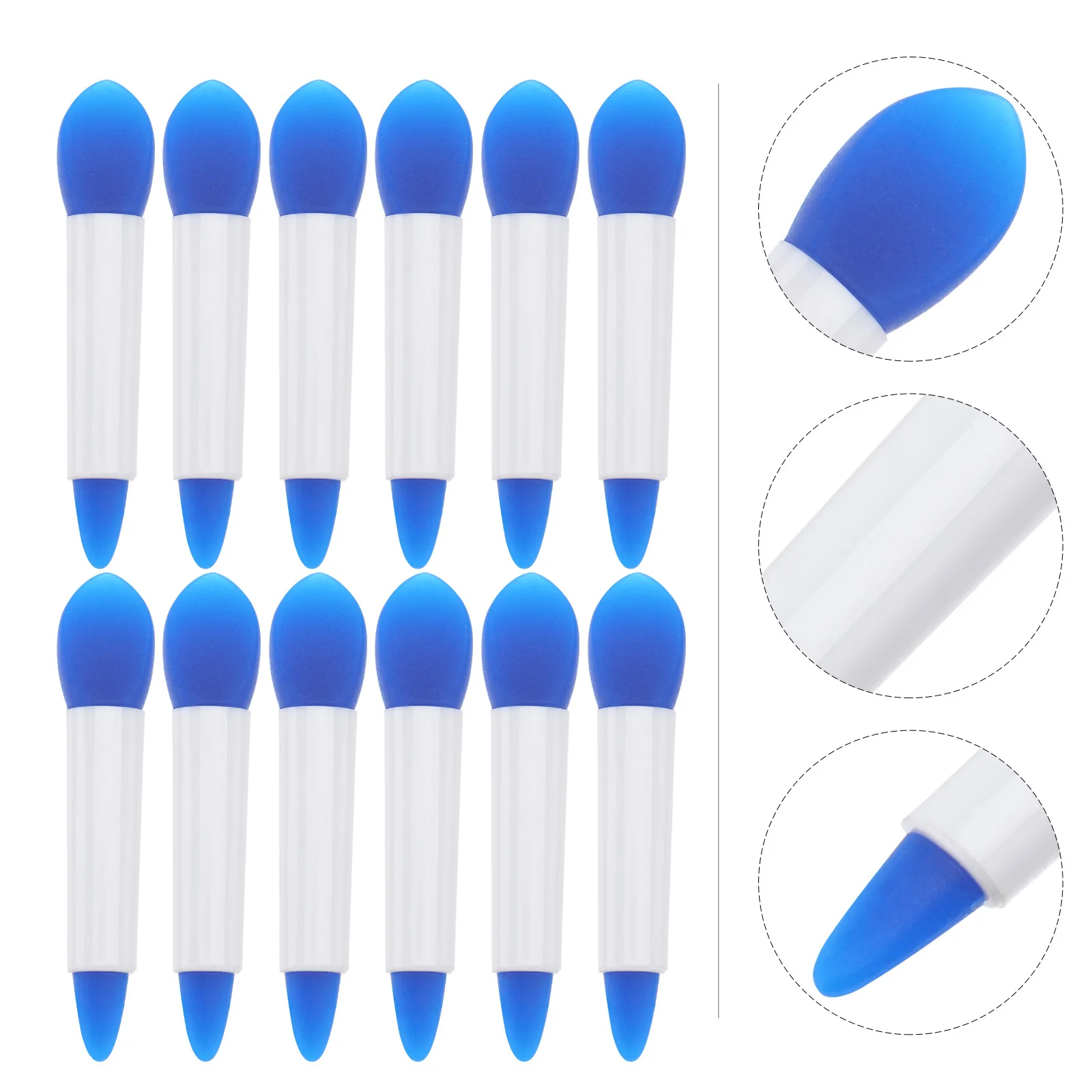 20 piezas cepillo de lápiz labial de silicona de doble cabezal para máscara de labios bálsamo brillo aplicación suave juego de herramientas de maquillaje portátiles labio profesional