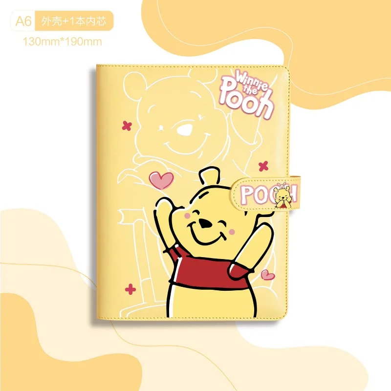 Disney Creative Cute Cartoon Animation Winnie the Pooh New Student Portable High-Looking Notebook School Supplies Holiday Gift