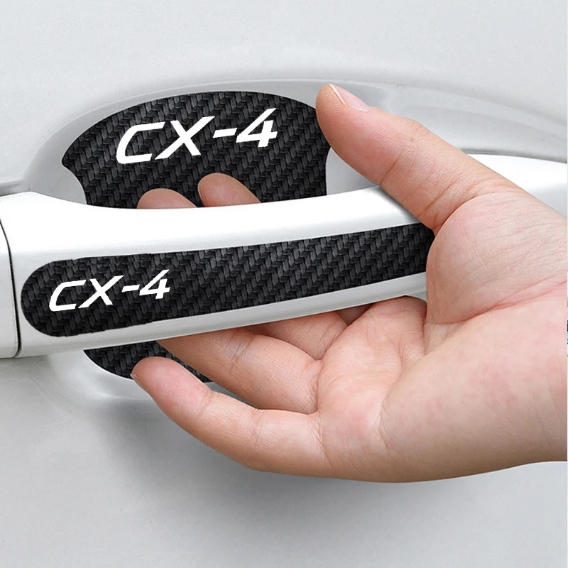 For Mazda CX-4 CX4 Logo Car Door Protective Guards Strip Door Handle Decoration Sticker Wrist of Door Bowl Film Car Accessories