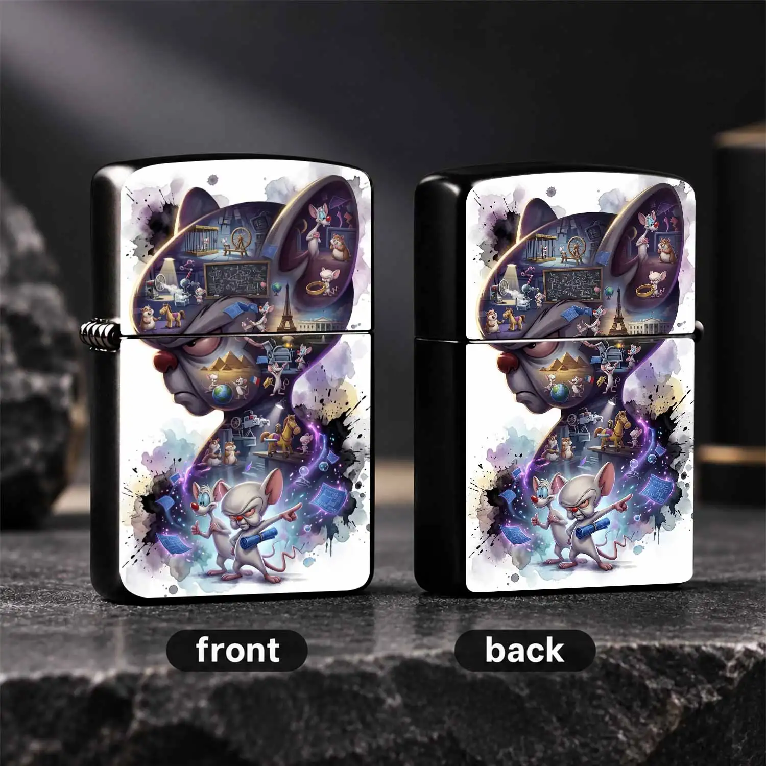 Creative Mouse Adventure Themed Lighter, Classic Animated Co-Branded Fun Print, Trendy Personalized Vibe Accessory, Suitable For Daily Trips Outdoor Travel, Exquisite Artistic Practical Small Item For Gifting A Humorous And Interesting Ligh