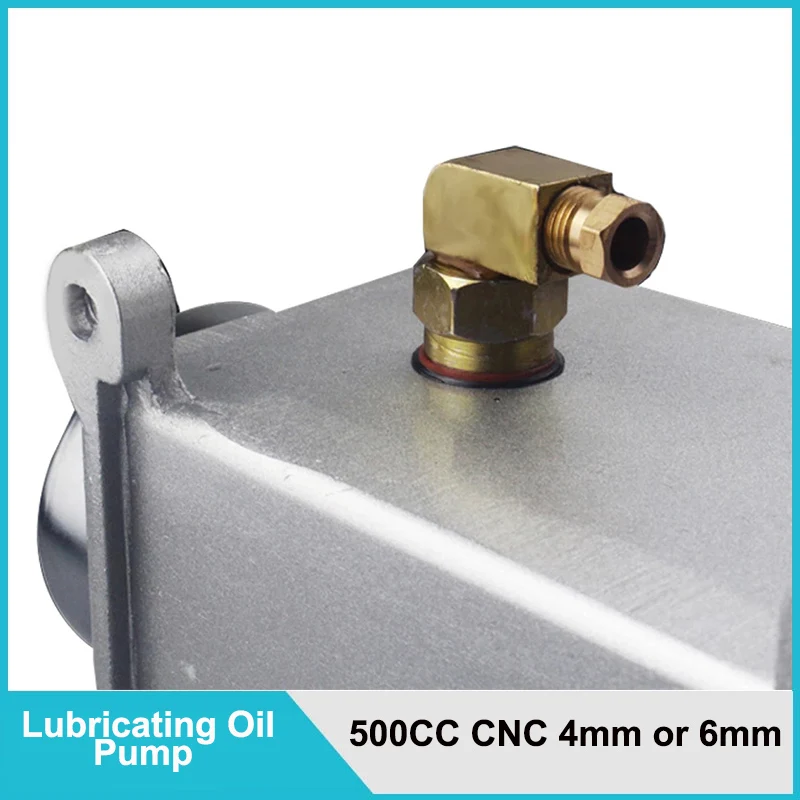 Lubrificazione manuale Pompa olio Lubrificazione manuale 500CC CNC 4mm / 6mm Doppia uscita / Porta uscita singola Pompa lubrificante manuale