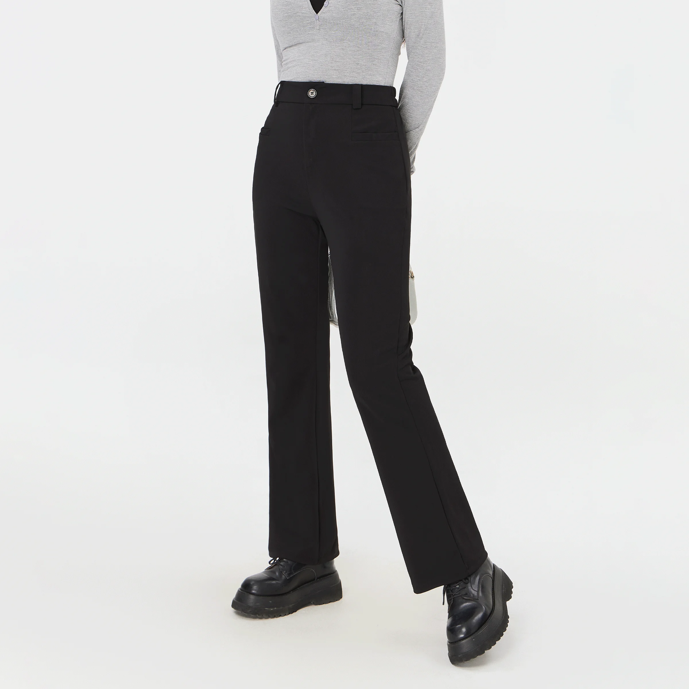 

Широкие брюки Bla для женщин больших размеров, повседневные брюки с высокой талией, стройнящие, струящиеся, для фигуры типа «груша», повседневные брюки-костюм