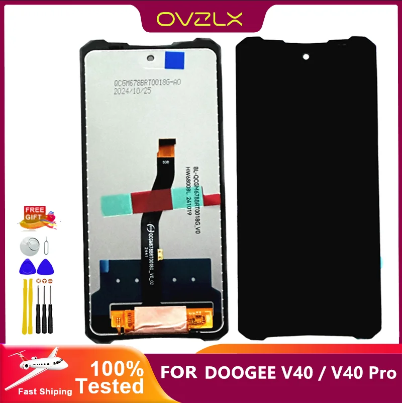 6.78'' Original Tested For Doogee V40 PRO LCD Display Assembly Digitizer Touch Screen Glass For Doogee V40 LCD Sensor V40PRO