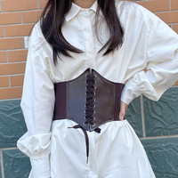 Corset Wide PU Leather Slimming Shaper Belts Waistband Waist Underbust Belt Body Building For Women Girls