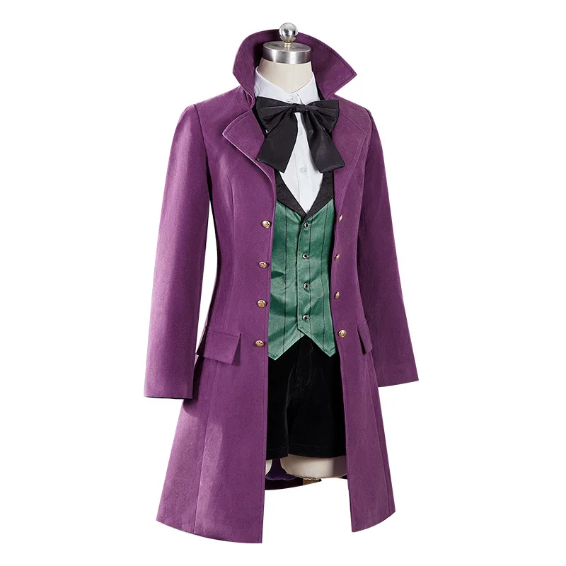 أنيمي الأسود بتلر ألويس ترانسي تأثيري حلي الشيطان موحدة هالوين الكبار رجل امرأة البدلة معطف السراويل قميص التعادل سترة #3