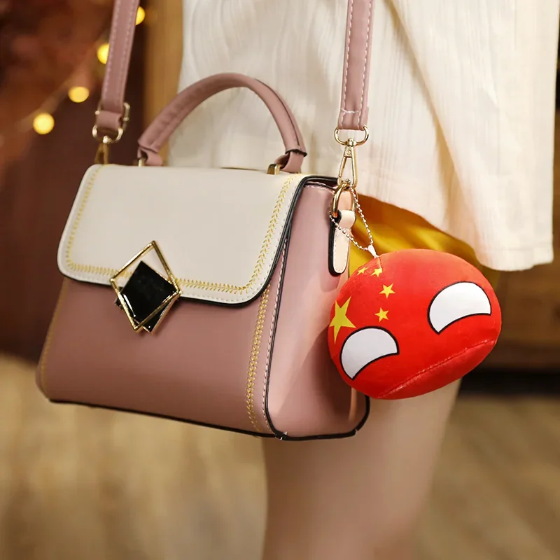 10 سنتيمتر Kawaii كونتري بول ألعاب من نسيج مخملي محشوة بولندبول UN USA الاتحاد السوفياتي فرنسا روسيا المملكة المتحدة اليابان الاتحاد الأوروبي كندا ITA RU أريكة وسادة قلادة