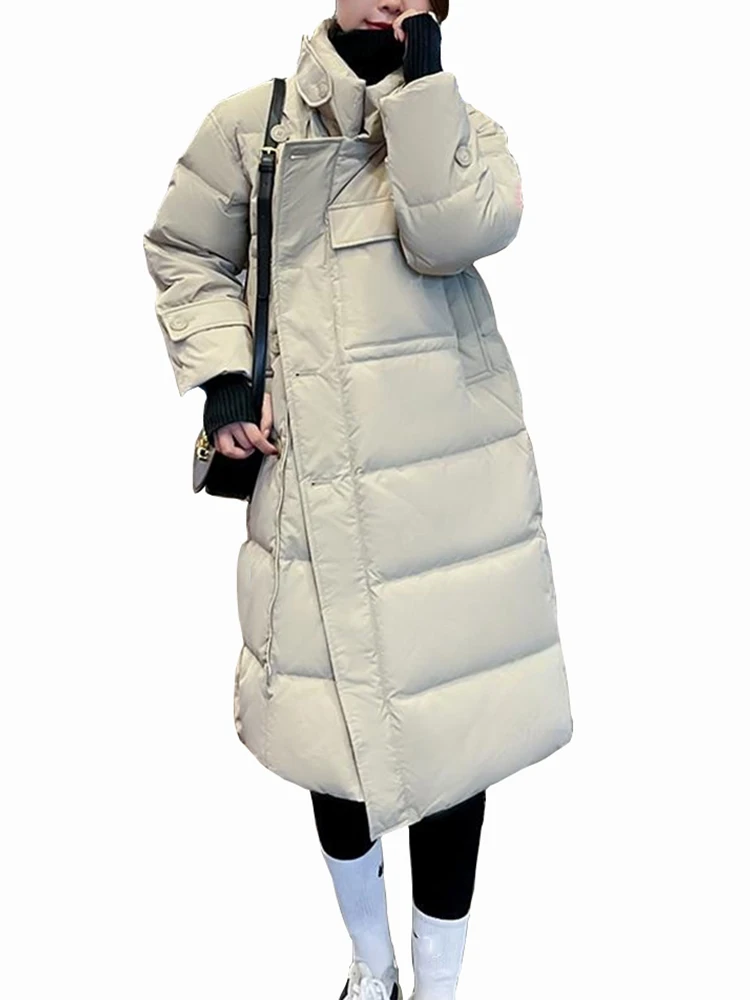 

Cotton Padded Jackets Female Mid Long Warm Parkas Winter Women's Cold Coat Korean Fashion Women Winter Jacket 2023 New