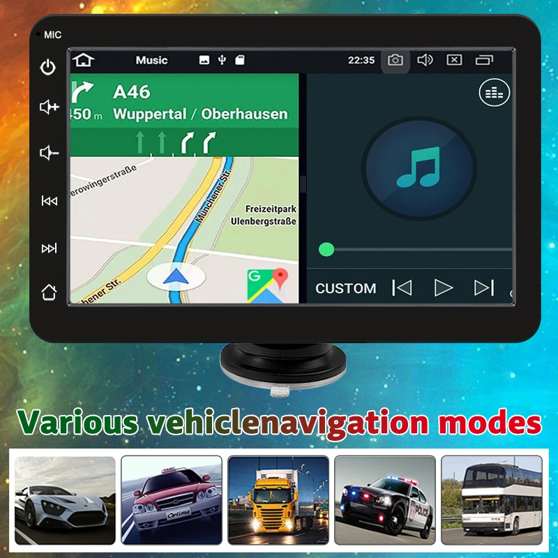 Universal 7inch Car Radio Multimedia Video Player Wireless Carplay Wireless GPS Navigation Apple Android Auto Touch Screen