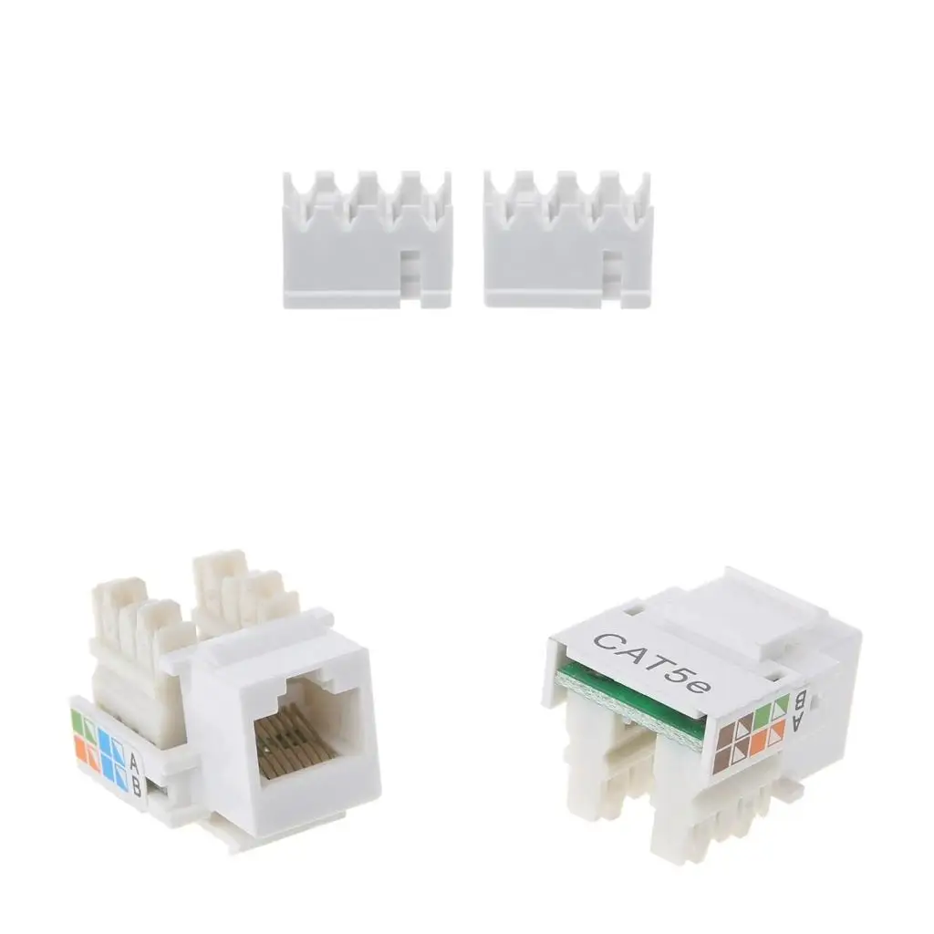 Keystone Wall Plate with RJ45 Keystone Coupler insert CAT5E Module