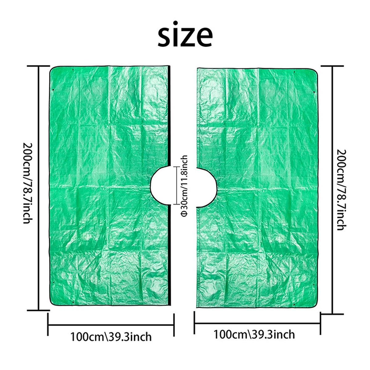 2 * 2m Garden Leaf Waterproof Landscape Storage Carpet Fallen Leaf Collection Carpet Green Garden Outdoor