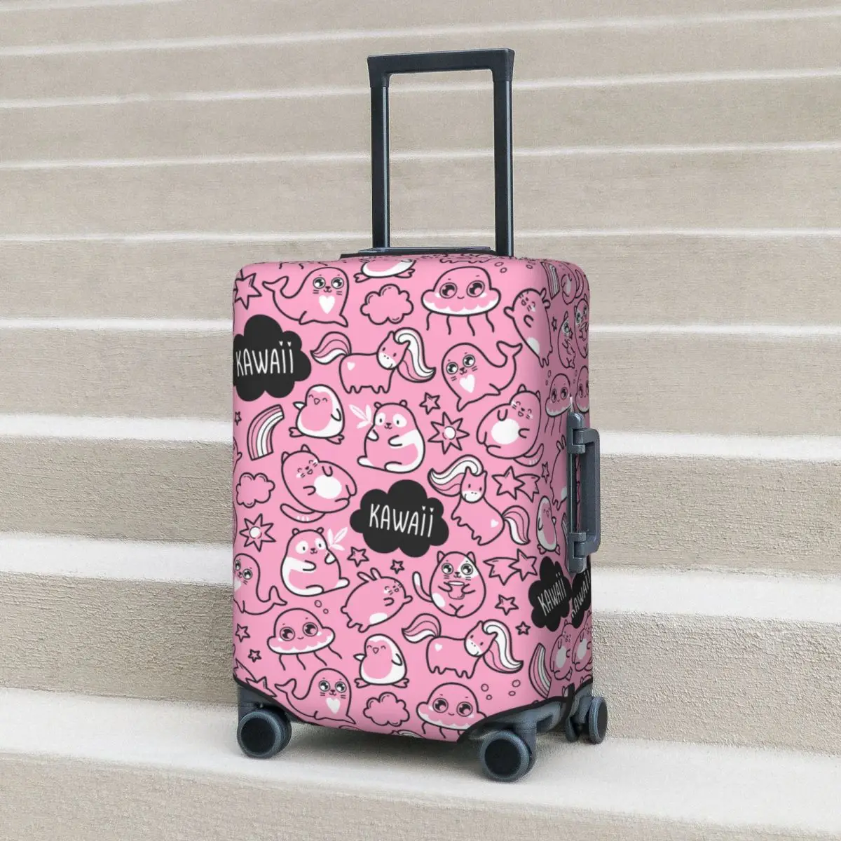 

Super Kawaii Animals Suitcase Cover Cartoon Travel Holiday Fun Luggage Supplies Protection