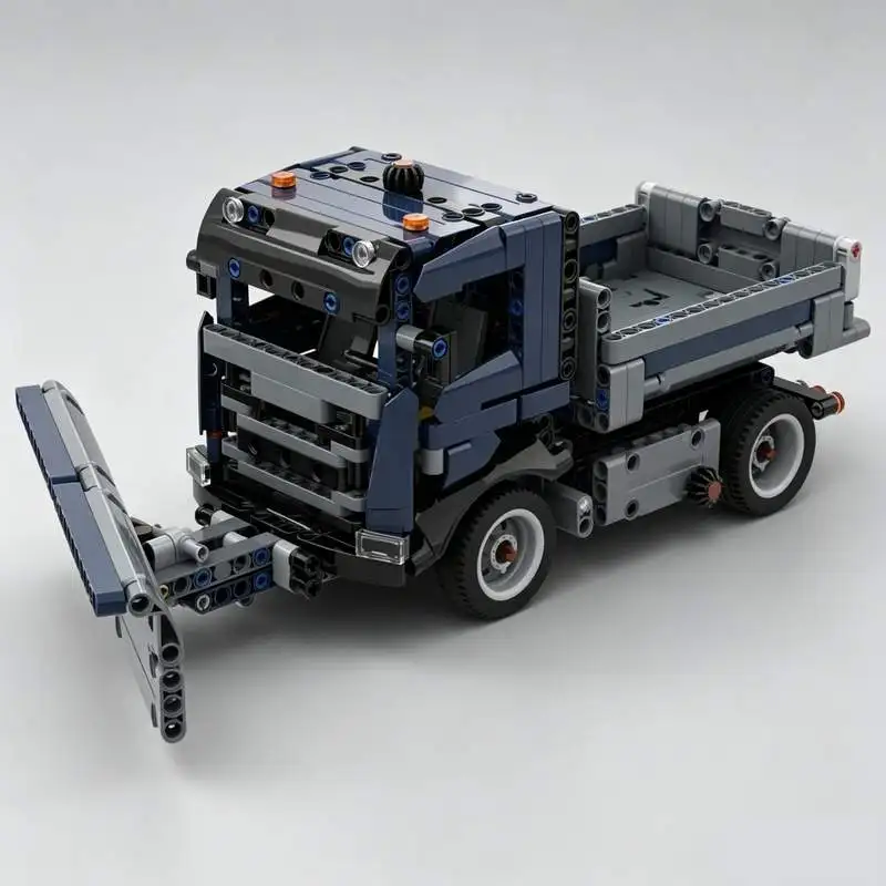 427-teiliger Schneepflug-LKW-Servicefahrzeug-Modellbausatz DIY-Montage Kreatives Technisches Puzzle-Spielzeug Geschenk Sammlerstück Ausstellungsstück