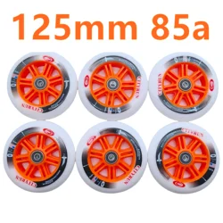 Free shipping skate wheel speed 125mm including bearing 6wheels/lot