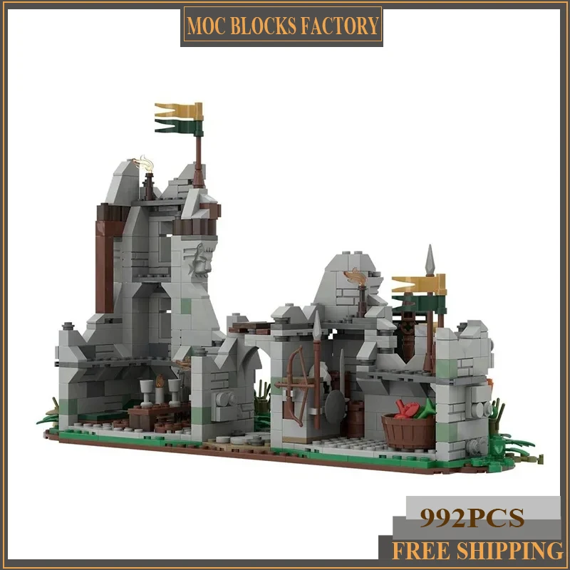 

Magical Rings Moc Building Blocks Movie Scene Hide Camp Model Technology Bricks DIY Assembly Street View Toys Gifts