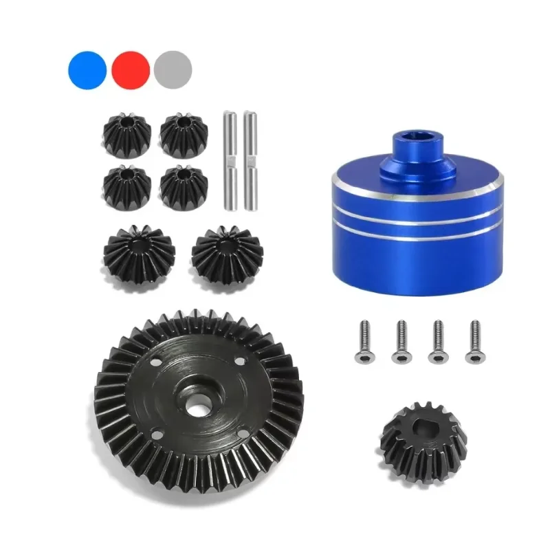 Metall-Differentialgehäuse und Stahl-Differentialgetriebe-Set für Tamiya TT02 TT02B XV02 1/10 RC Auto Upgrade-Teile Zubehör