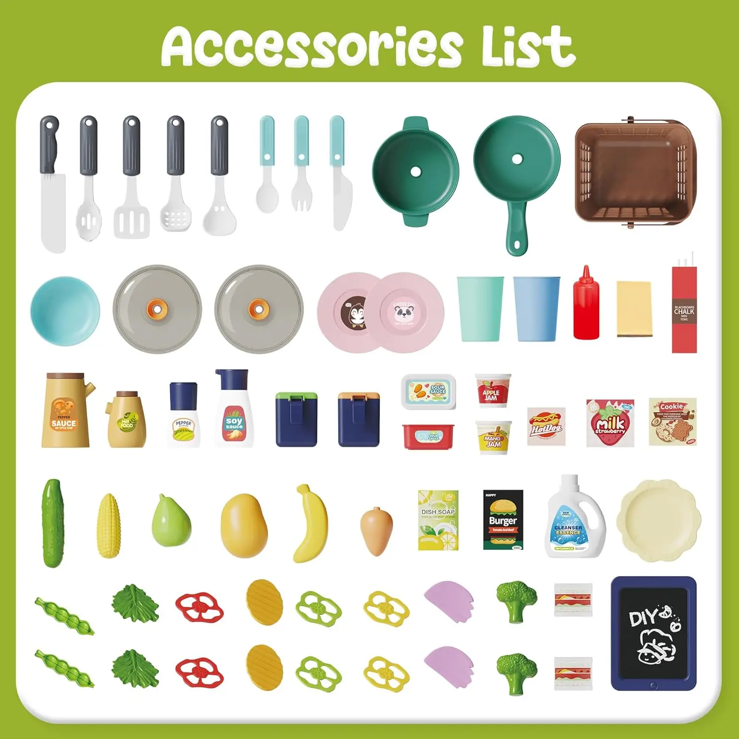 Set da gioco da cucina per bambini Fai finta di giocare a cucina con suoni e luci Fornello da cucina Lavello da gioco a vapore Set di giocattoli alimentari Regalo per bambini piccoli