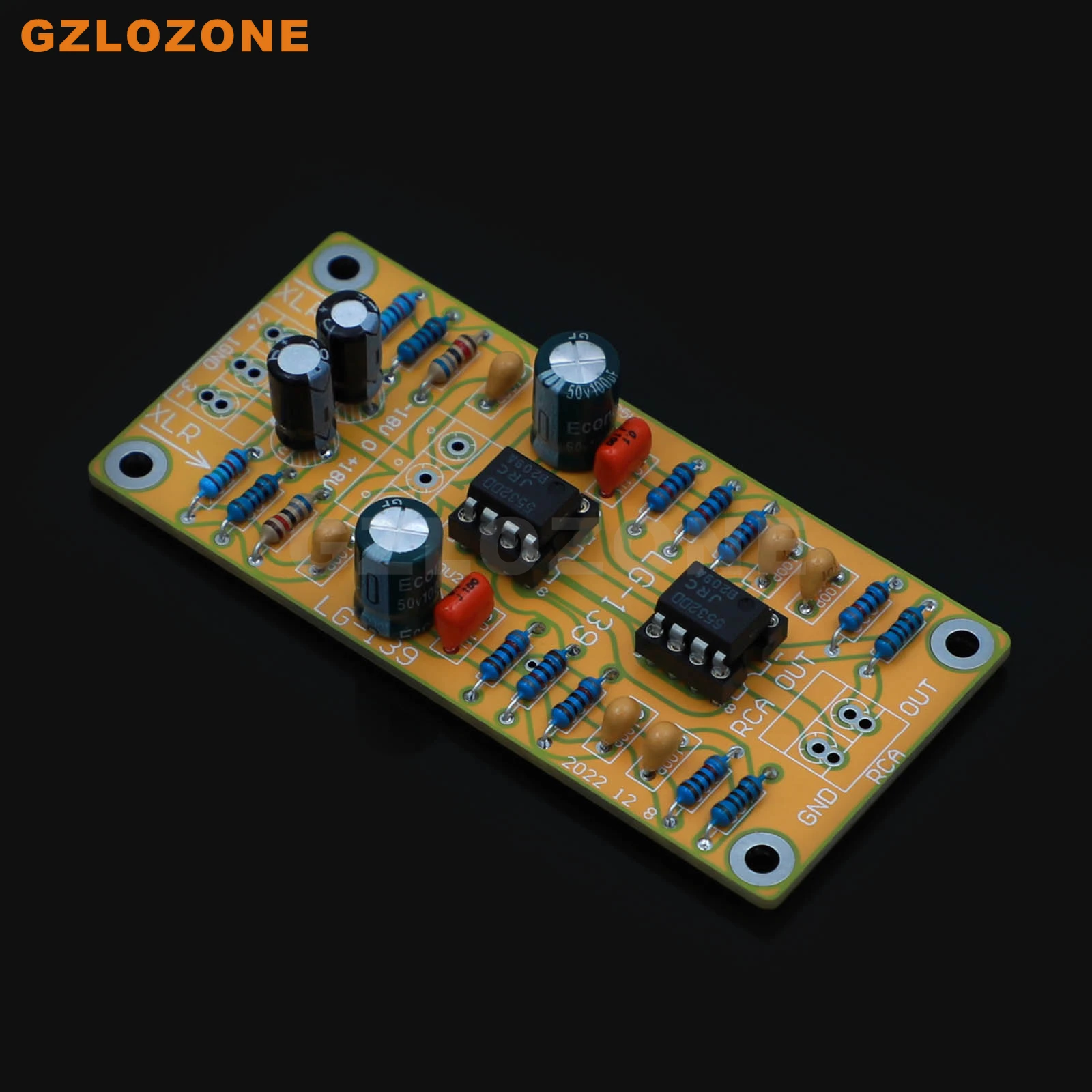 LG-139 JRC5532 Balanced XLR To Single Ended RCA Output Double OP Amp Circuit DIY Kit/Finished Board Ultra Low Distortion