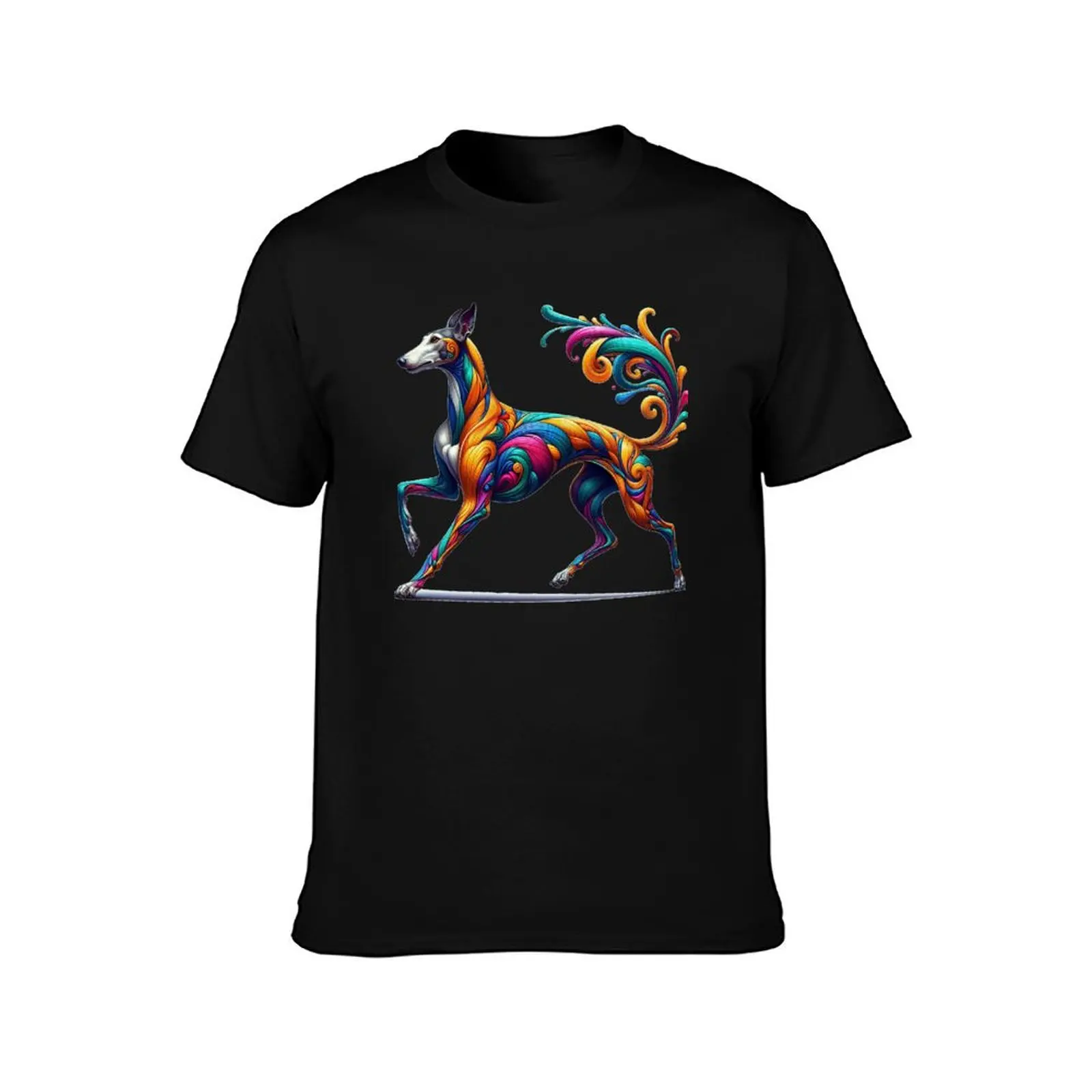 Galgo Espa?ol in bright colors T-Shirt oversized t shirt plain Short sleeve tee vintage t shirt men