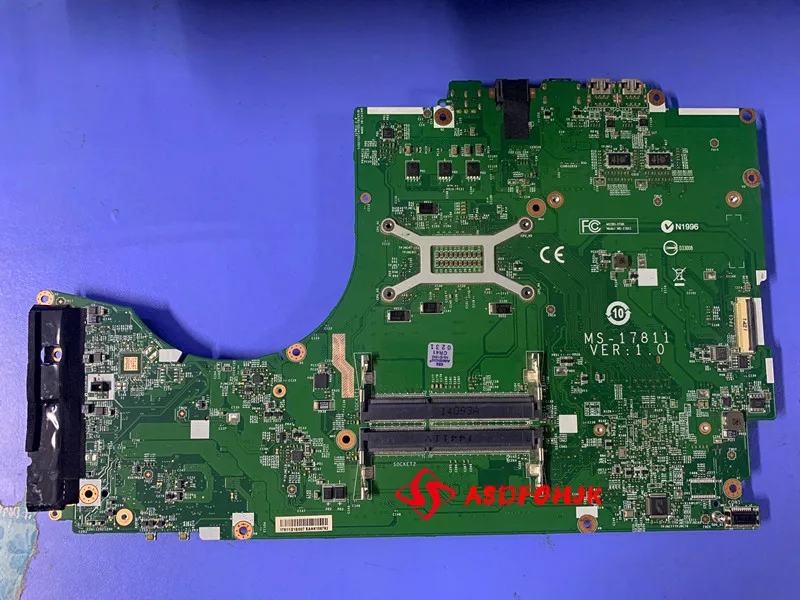 Original MS-17811 FOR MSI GT72 2QD MOTHERBOARD WITH SR1PX i7-4710HQ 2.5GHZ 100% Test Work