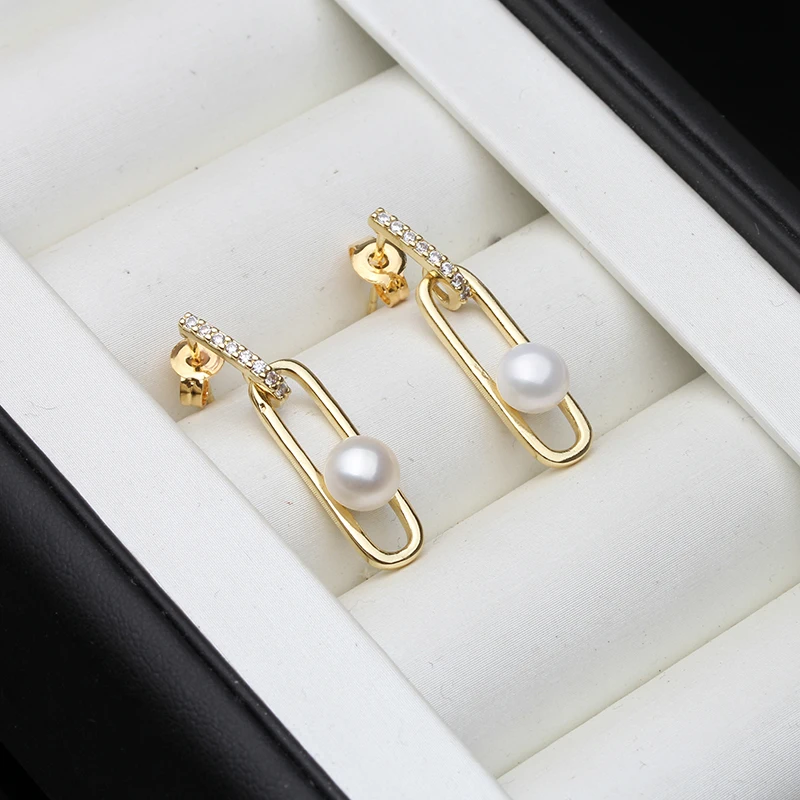 

Vintage Stud Earrings With Pearls Women,Natural Fresh Water White Jewelry Pearl Earrings Wife Mother Birthday Gift Pink Purple