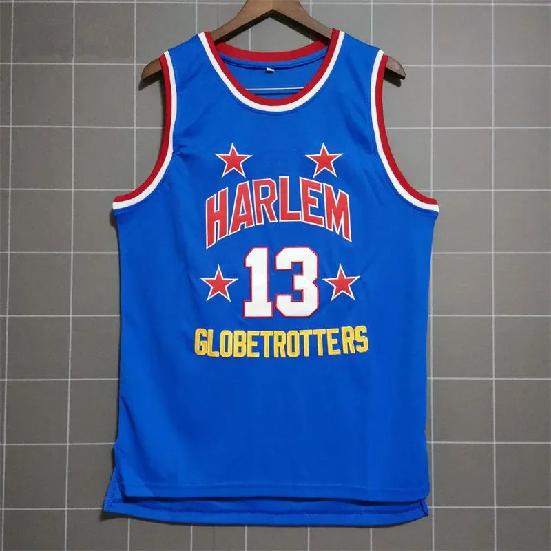 

Баскетбольные майки LANGMAO Harlem Globetrotters # 13. Синий Чемберлен, дешевый высококачественный спортивный трикотаж для вышивки на открытом воздухе