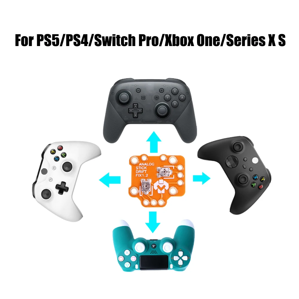 ZUIDID 1Pair Analog Stick Drift fix PCB Flex for PS4 PS5 Xbox One Series X S for Switch Pro Gamepad Joystick Drift Repair Module