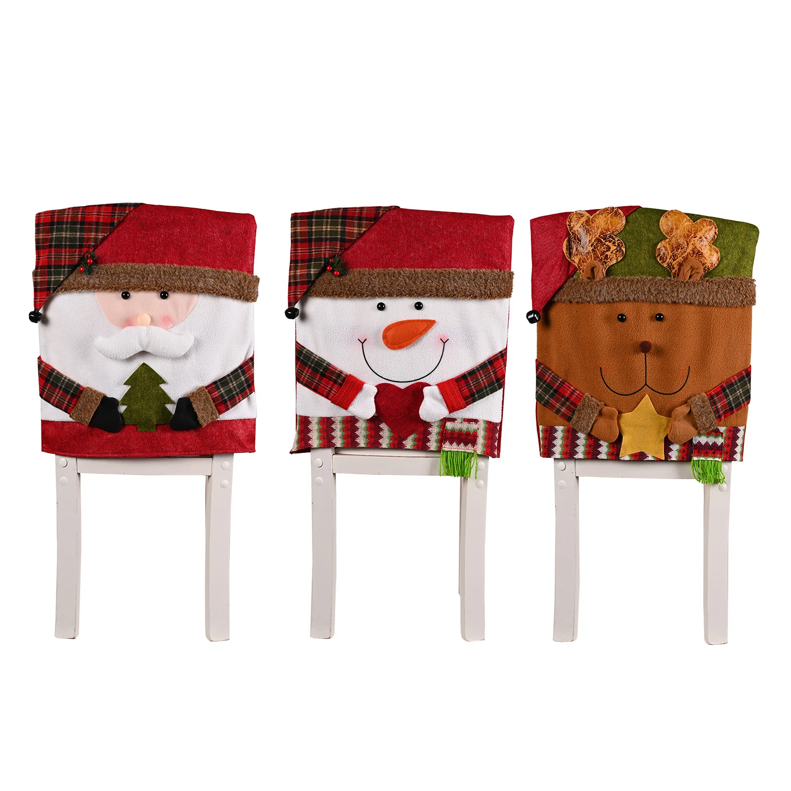 Christmas Decorative Chair Set, Stool Set, New Toy Chair Cover, European and American Decorative Ornaments, Home Furnishings