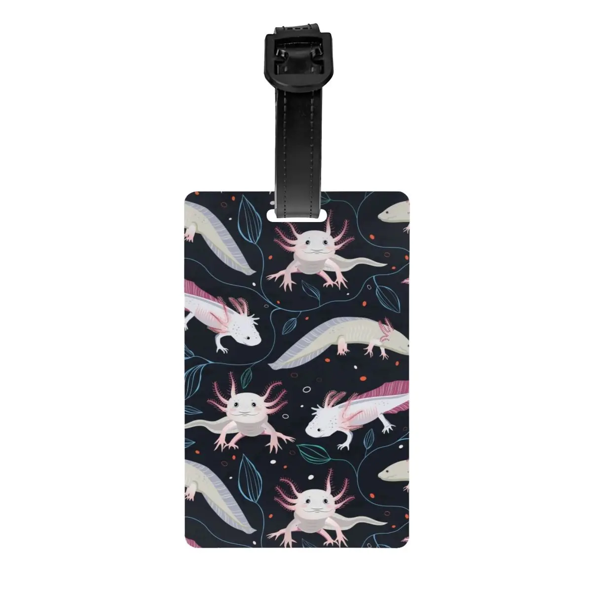 Schattige Exotische Salamander Dier Axolotls Bagagelabels Voor Reiskoffer Privacy Cover Naam ID-Kaart